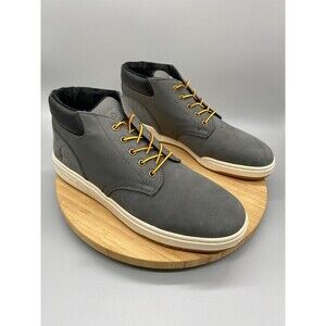 Polo Ralph Lauren Boots Mens Sz 11 Grey Black Leather Ankle Sneaker BOOT-BO-LCB